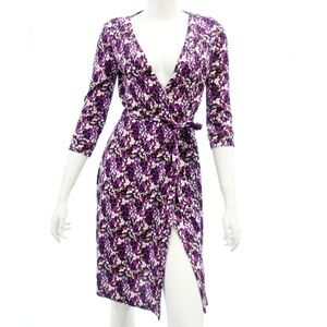 Diane Von Furstenberg Julian Silk Wrap Dress NWT‎ Cheetah Size 2